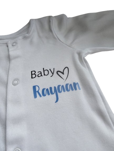 Personalised Baby Sleepsuit - Boy/Girl Pregnancy/Baby Shower Gift/Keepsake