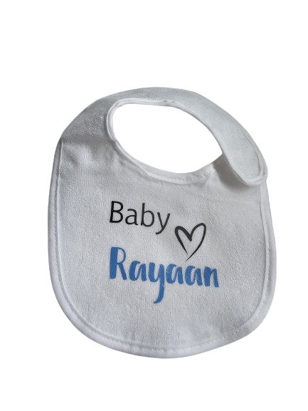 Personalised Cute Baby Vest & Bib Set Boy/Girl Pink/Blue Gift Set
