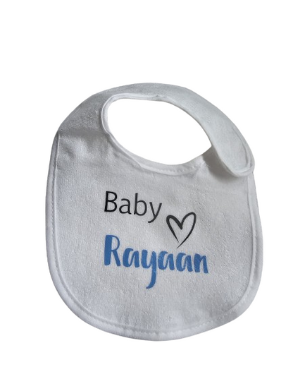 Personalised Cute Baby Vest & Bib Set Boy/Girl Pink/Blue Gift Set