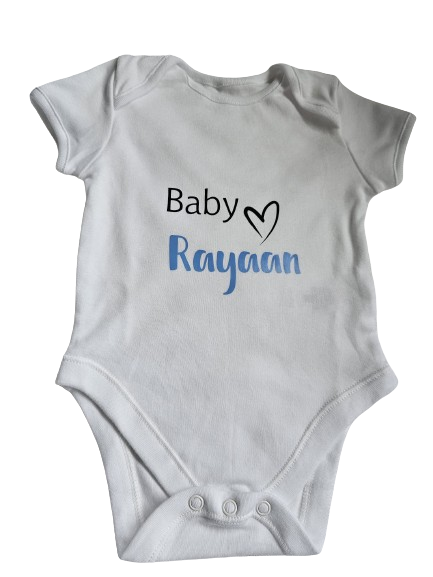 Personalised Cute Baby Vest & Bib Set Boy/Girl Pink/Blue Gift Set