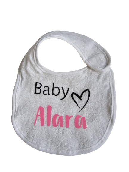 Personalised Cute Baby Vest & Bib Set Boy/Girl Pink/Blue Gift Set