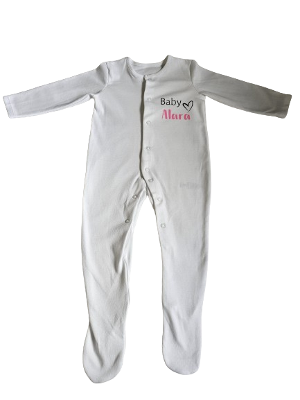 Personalised Baby Sleepsuit - Boy/Girl Pregnancy/Baby Shower Gift/Keepsake