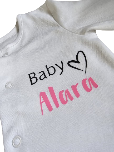 Personalised Baby Sleepsuit - Boy/Girl Pregnancy/Baby Shower Gift/Keepsake