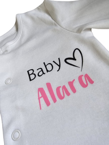 Personalised Baby Sleepsuit - Boy/Girl Pregnancy/Baby Shower Gift/Keepsake