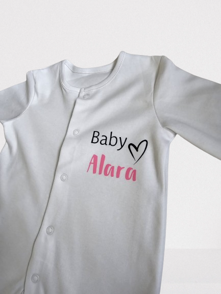 Personalised Baby Sleepsuit - Boy/Girl Pregnancy/Baby Shower Gift/Keepsake