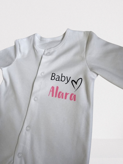 Personalised Baby Sleepsuit - Boy/Girl Pregnancy/Baby Shower Gift/Keepsake